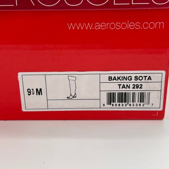 AEROSOLES Brown Wedge Over the Knee Boots | Size 9.5 - Picture 4 of 4